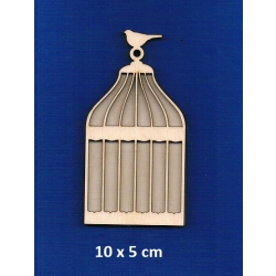 SKLEJKA #3mm Klatka 10x5cm + baza, klatka dla ptaków 10x5cm , klatka dla ptaszków / klatka ażurowa z ptaszkiem , zawieszka / 5353